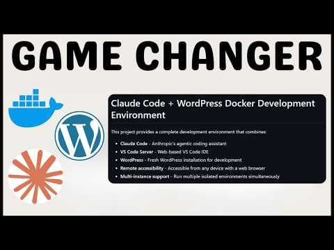 Claude Code With WordPress inside Docker: INSANE thumbnail
