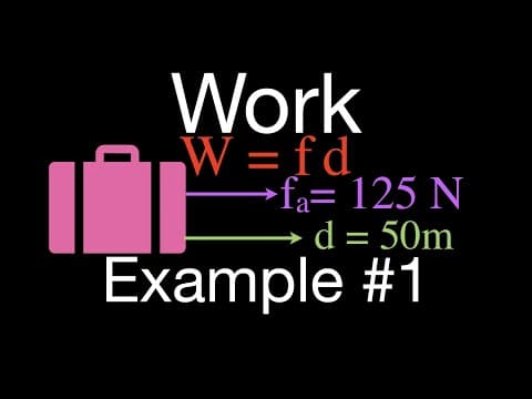 Energy, Work & Power (9 of 31) Calculate the Work Done by a Horizontal Force thumbnail