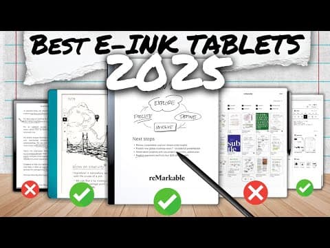 Top 5 Best E-Ink Tablets for Writing 2025 [Don't Buy Before Watching!] thumbnail