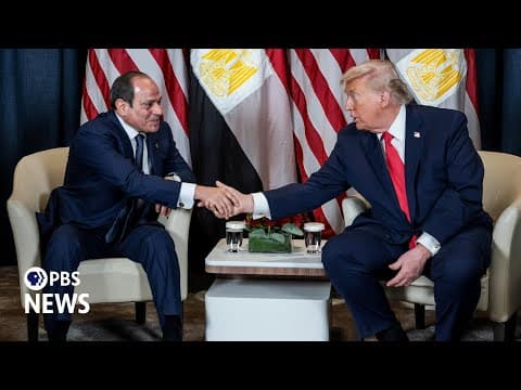 WATCH: Trump and Egyptian President Abdel Fattah El-Sisi hold bilateral meeting in Davos thumbnail