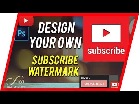 How to Make a YouTube SUBSCRIBE WATERMARK in Photoshop thumbnail