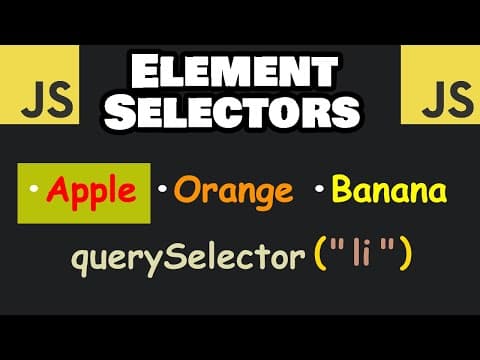 Learn JavaScript ELEMENT SELECTORS easy! 📑 thumbnail