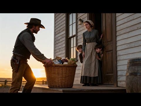 He Found Her Feeding Scraps to Her Children, Rancher Sent A Full Basket and Never Mentioned Again. thumbnail