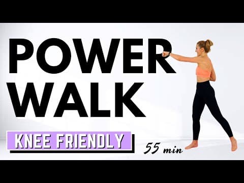 🔥55 Min KNEE FRIENDLY POWER WALK🔥FAT BURNING CARDIO & TONING🔥ALL STANDING🔥NO JUMPING🔥 thumbnail