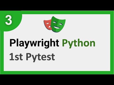 Playwright Python 3 | How to create First Pytest thumbnail