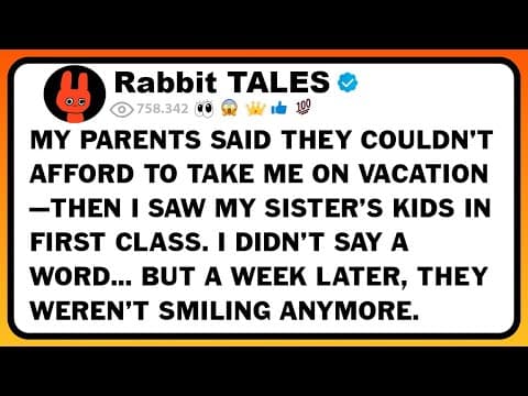 My Parents Said They Couldn’t Afford To Take Me On Vacation—Then I Saw My Sister’s Kids In First... thumbnail