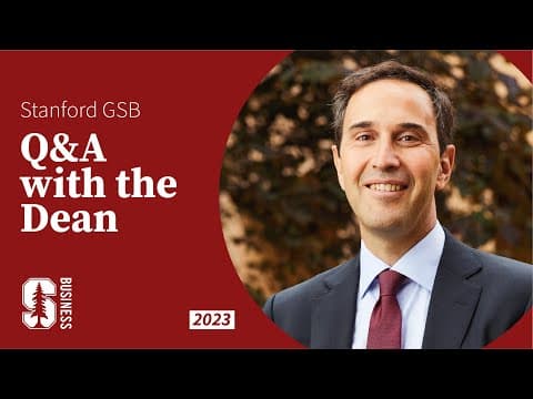 Q&A with Stanford GSB Dean Jonathan Levin thumbnail
