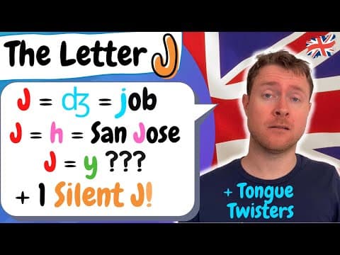 English Pronunciation |  The Letter 'J'  |  4 Ways to Pronounce 'J' in English + TEST thumbnail