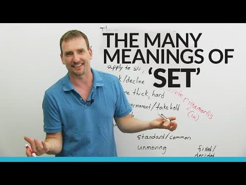 Learn "Set" Vocabulary, Idioms, and Phrasal Verbs! thumbnail