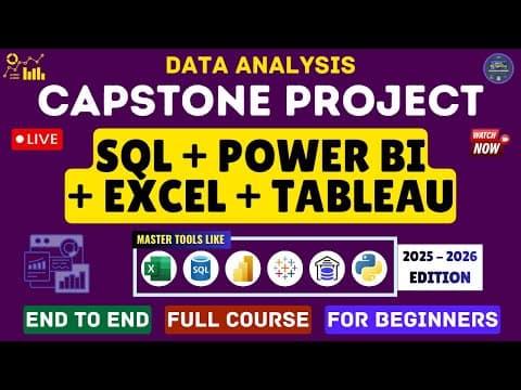 The ULTIMATE Data Analytics Capstone Project (2026) — Power BI + SQL + Excel + Tableau Masterclass thumbnail
