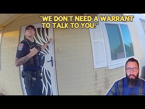 Cops Bang on Guy’s Door and Refuse to Leave (so he calls the cops) thumbnail