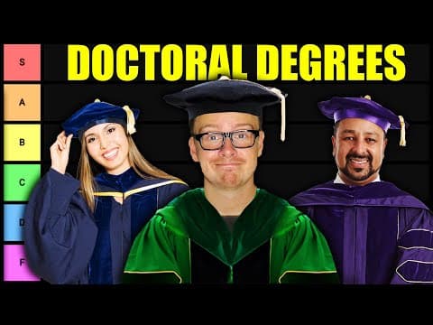 Doctoral Degree Tier List 2023 (Doctorate Degrees RANKED) thumbnail