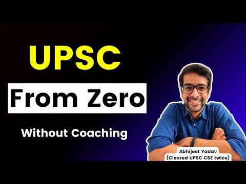Complete Strategy for UPSC 2027/28 From ZERO | UPSC without coaching thumbnail