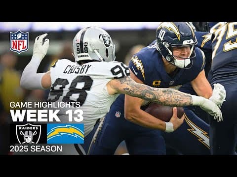Las Vegas Raiders vs. Los Angeles Chargers Game Highlights | NFL 2025 Season Week 13 thumbnail