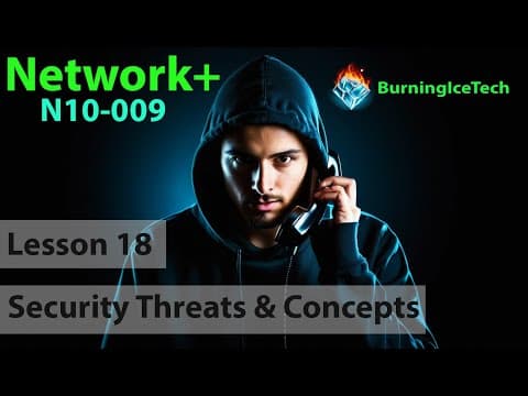 CompTIA Network+ N10-009 | Lesson 18 - Security Threats and Concepts thumbnail