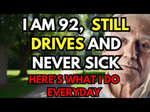 I’m 92 and Still Drive! These 5 Habits Are Why I’ve Never Been Sick in 30 Years| Senior Health Tips thumbnail