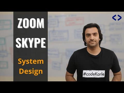 Zoom System Design | WhatsApp / FB Video Calling System Design | System Design Interview Question thumbnail