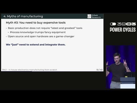 39C3 - In-house electronics manufacturing from scratch: How hard can it be? thumbnail