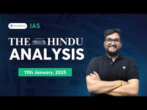 The Hindu Newspaper Analysis LIVE | 11th January | UPSC Current Affairs Today | Abhishek Mishra thumbnail
