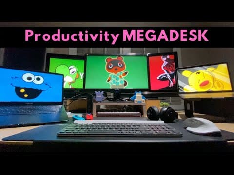 We built the MEGADESK [workspace setup hacks] thumbnail