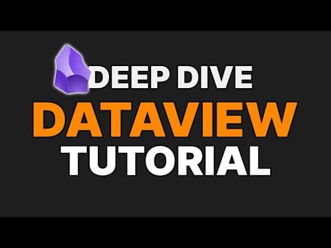 Beginner tutorial for Obsidian Dataview thumbnail
