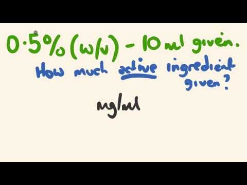How to Convert Drug Percentages to Milligrams per Milliliter thumbnail