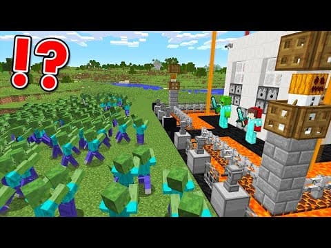 10 Security Build Hacks vs Zombies - Minecraft thumbnail