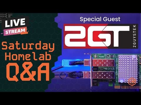 Live QA Talking Proxmox, Virtualization, Networking and Homelab with @2GuysTek thumbnail