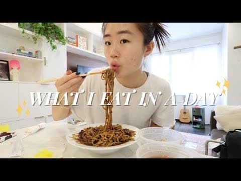 WHAT I EAT IN A DAY LIVING ALONE thumbnail
