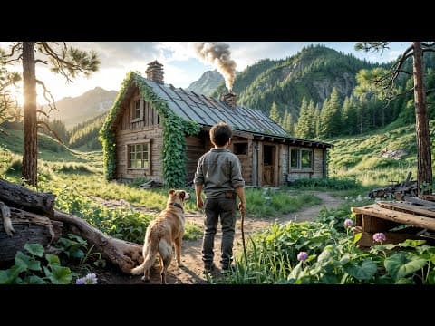 Abandoned as a Child — A Mountain Boy and His Dog Turn a Ruined Mountain Cabin Into a Paradise thumbnail