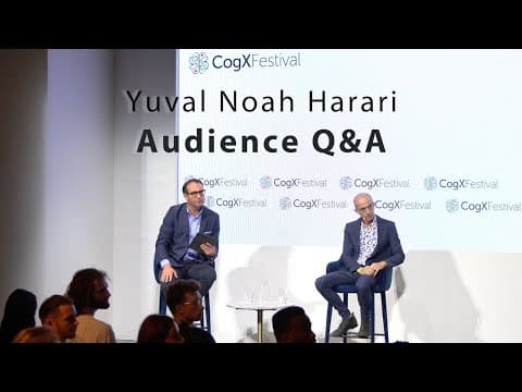 Yuval Noah Harari Audience Q&A @ CogX Festival 2023 thumbnail