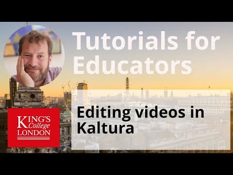 How to Edit Videos in Kaltura on KEATS thumbnail