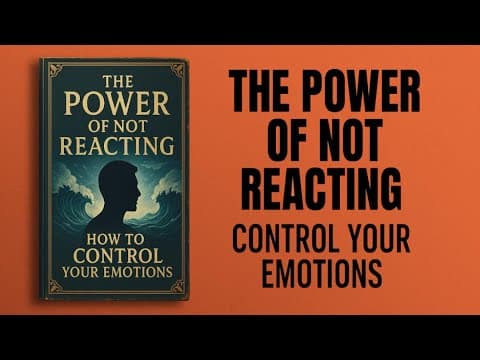 The Power of Not Reacting: How to Control Your Emotions (Audiobook) thumbnail