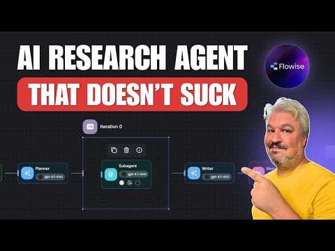Build a DEEP Research Agent That Doesn't Suck (Flowise AI Tutorial) thumbnail