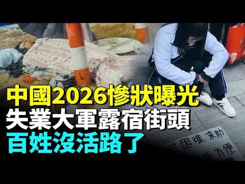 2026中國年關難過；工廠企業集體倒閉老闆跑路；農民工欲哭無淚；失業大軍沒錢過年，越來越多人露宿街頭 #看大陸 thumbnail