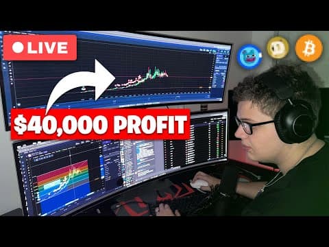 I Made $40,000 in 45 Minutes LIVE Trading Memecoins thumbnail
