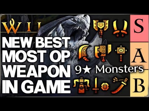 Monster Hunter Wilds - New BEST Highest Damage Weapon in Game - 9 Star Monsters Weapon Buffs Guide! thumbnail