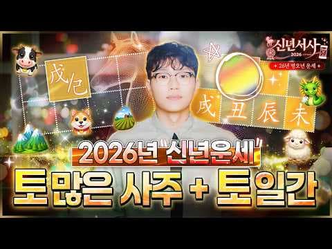 [사주] 토 많은 사주, 무토, 기토일간 26년 신년운세 및 기대되는 좋은 일들 (유형별 자세한 정리🟡) thumbnail