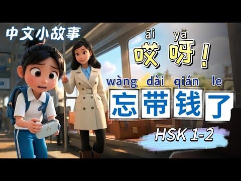 I forgot to bring any money | Slow Chinese | Chinese Stories | Chinese Listening | HSK 1-2 thumbnail