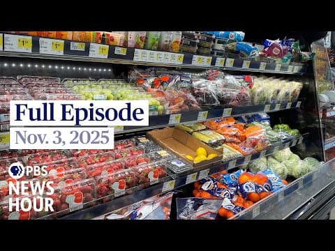 PBS News Hour full episode, Nov. 3, 2025 thumbnail