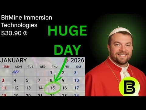This is the BIGGEST WEEK in Bitmine's History (BMNR Stock) thumbnail