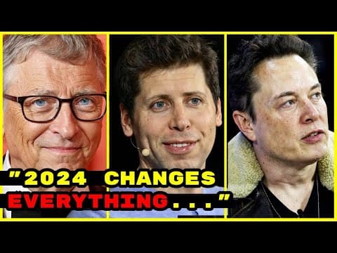 Shocking New 2024 AI Prediction by Bill Gates, Sam Altman and Elon Musk ( AGI + AI Agents) thumbnail