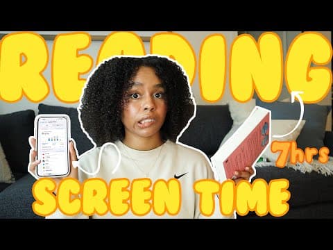swapping my phone screen time for reading 📱📚✨ thumbnail