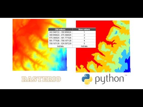 Raster reclassification using python || GeoDev thumbnail