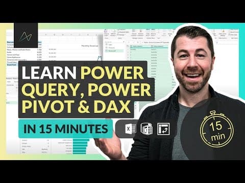 Use Excel Like a PRO | Learn Power Query, Power Pivot & DAX in 15 MINUTES (project files included!) thumbnail