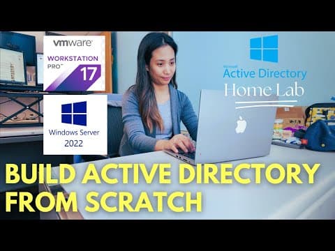 Installing Active Directory on Windows Server on Virtual Machine (Home Lab) (Ep. 1) thumbnail