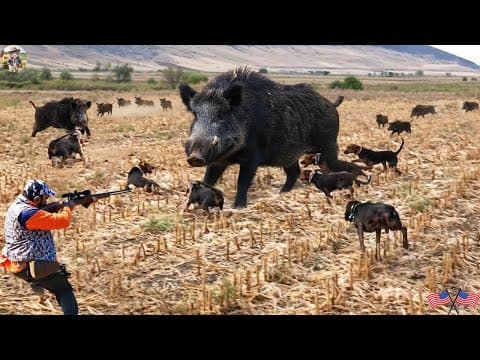 GIANT MONSTER INVASION! Farmers Fight to Stop Wild Boars in a Tense Battle thumbnail
