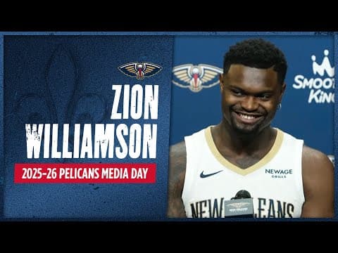 Zion Williamson Interview from 2025 Pelicans Media Day | New Orleans Pelicans thumbnail