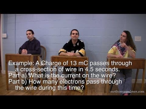 Introduction to Conventional Current and Direct Current with an Example Problem thumbnail