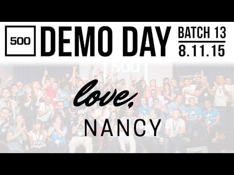 [500 STARTUPS DEMO DAY 2015] BATCH 13, Nancy thumbnail